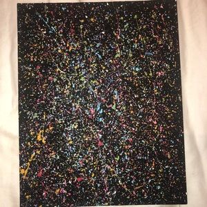 Splatter paint canvas